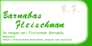 barnabas fleischman business card