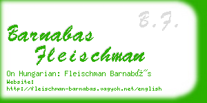 barnabas fleischman business card
